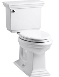 KOHLER K-3819-0 Memoirs Comfort Height Two-Piece Elongated 1.6 gpf Toilet